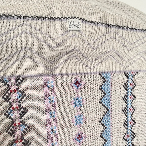 Designer’s Closet Billabong Southwest Open Face Fringe Open Drape Fall Cardigan - Picture 9 of 12